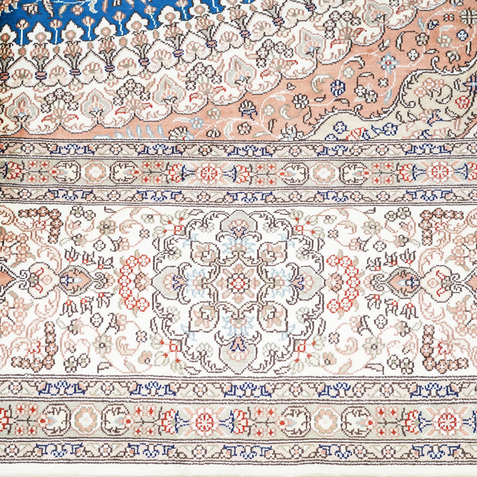 Close up of floral rug