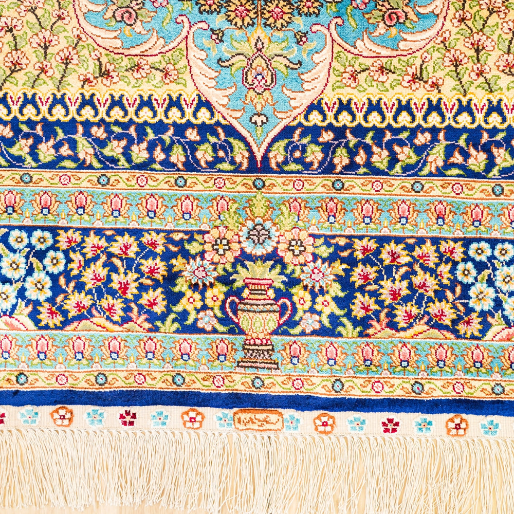 Close up of detailed patterns of Rug