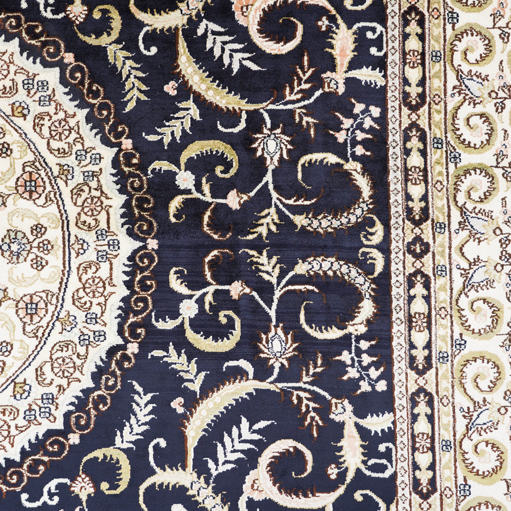 Close-up of a patterned fabric with intricate designs 