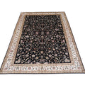 Decorative rug with intricate patterns on a white surface