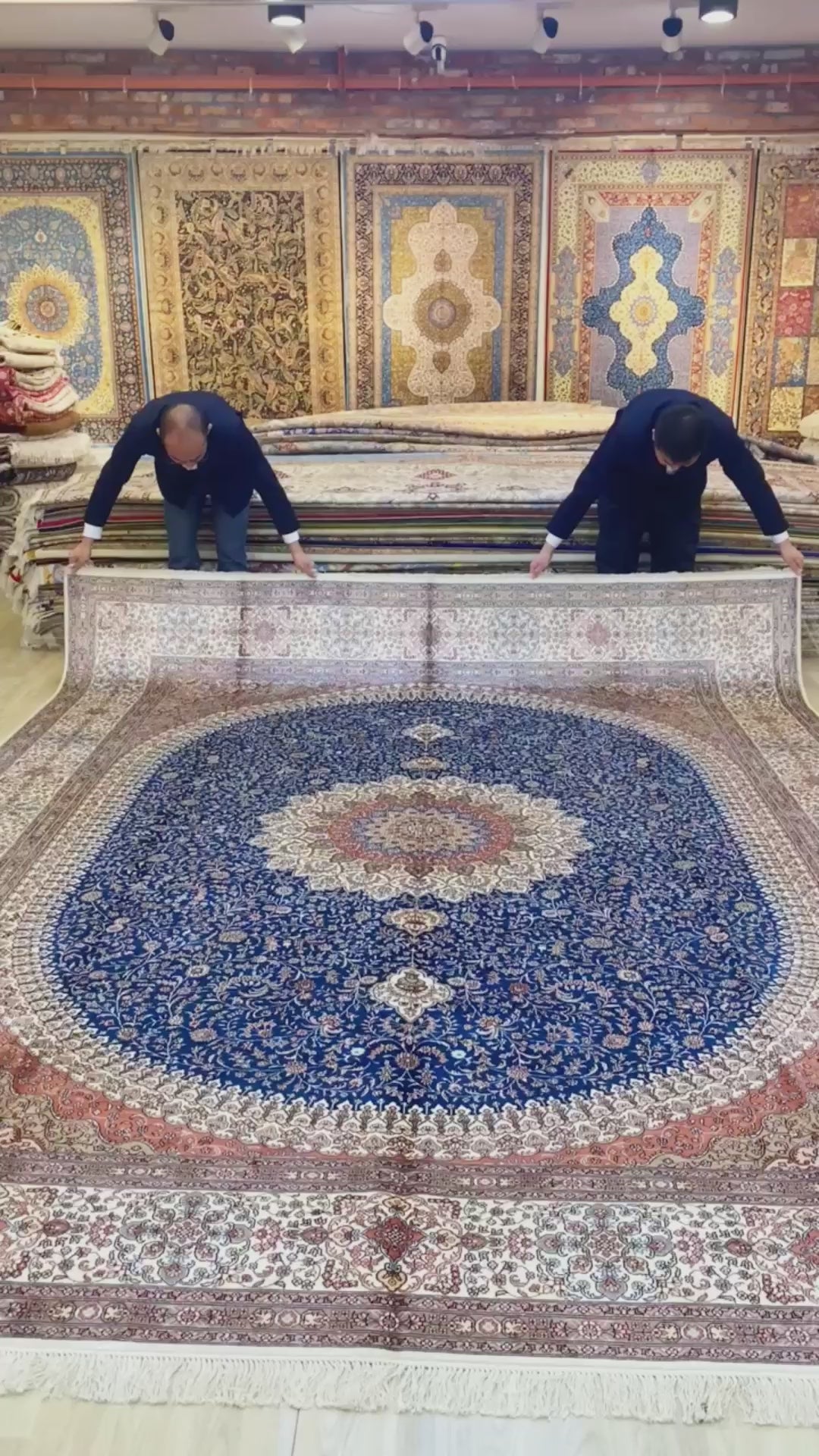 The Isfahan Azure Silk Rug Video